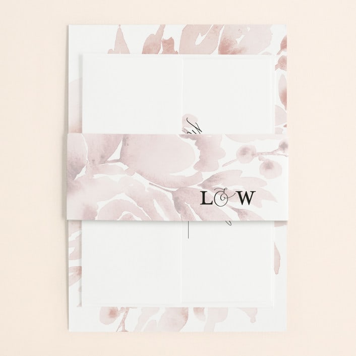 "Wedding Dream" - Belly Bands in Blush by Chris Griffith - Assembled with Invitation