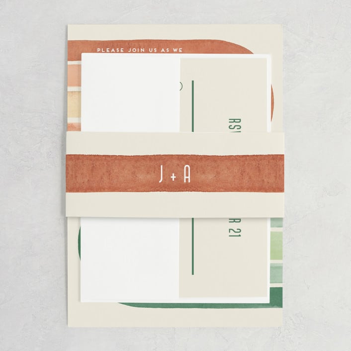 "Double Rainbow" - Belly Bands in Cactus by Pink House Press - Assembled with Invitation
