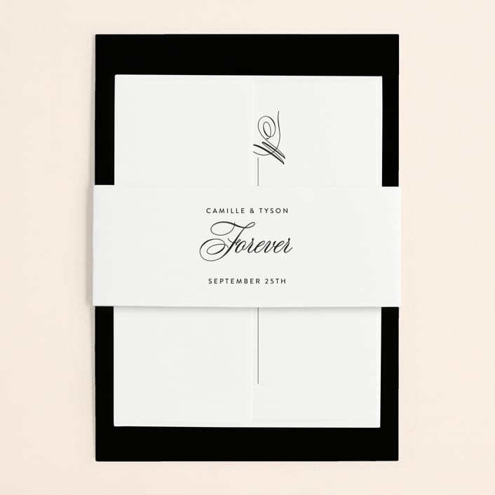 "our moment" - Belly Bands in Tuxedo by Jill Means - Assembled with Invitation
