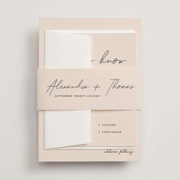 "Aesthetic" - Belly Bands in Blush by Liz Conley - Assembled with Invitation