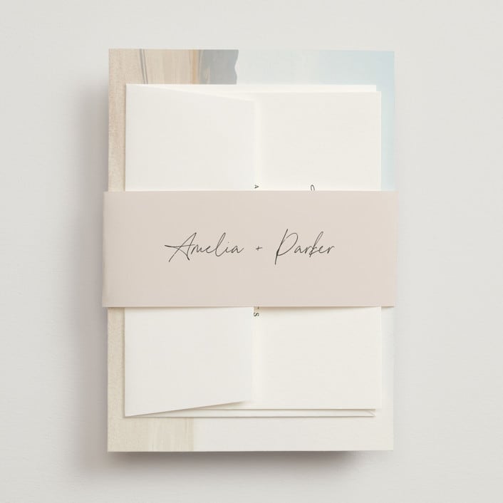 "Handwritten" - Belly Bands in Obsidian by Jennifer Postorino - Assembled with Invitation