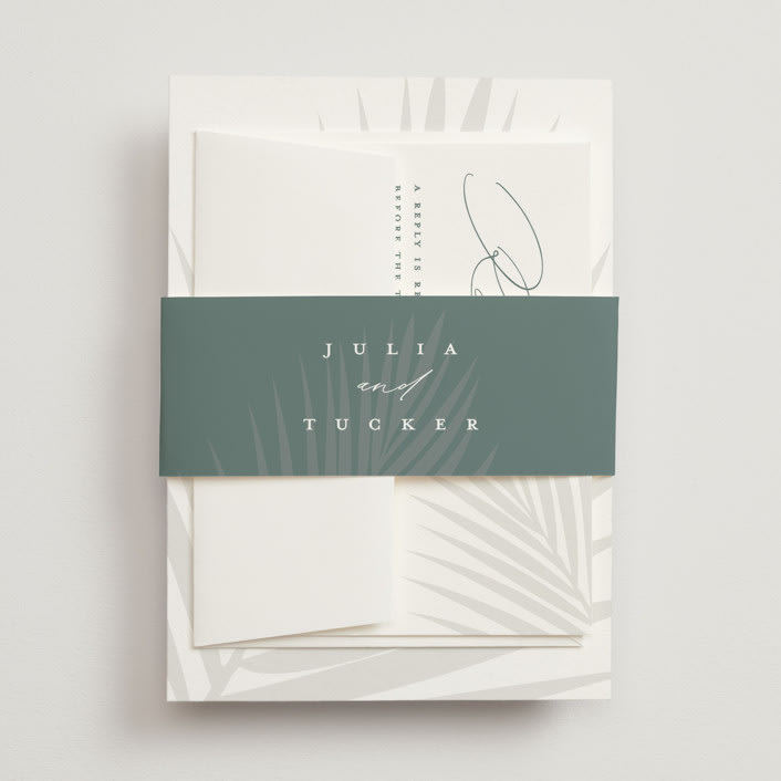 "Faded Palm" - Belly Bands in Mist by Lauren Chism - Assembled with Invitation