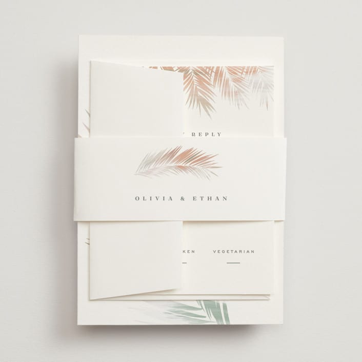"Painted Leaves" - Belly Bands in Coconut by Owl and Toad - Assembled with Invitation