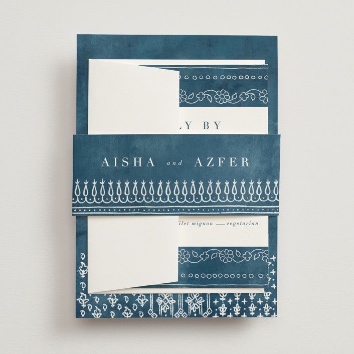 "Kantha Quilt" - Belly Bands in Indigo by Nazia Hyder - Assembled with Invitation