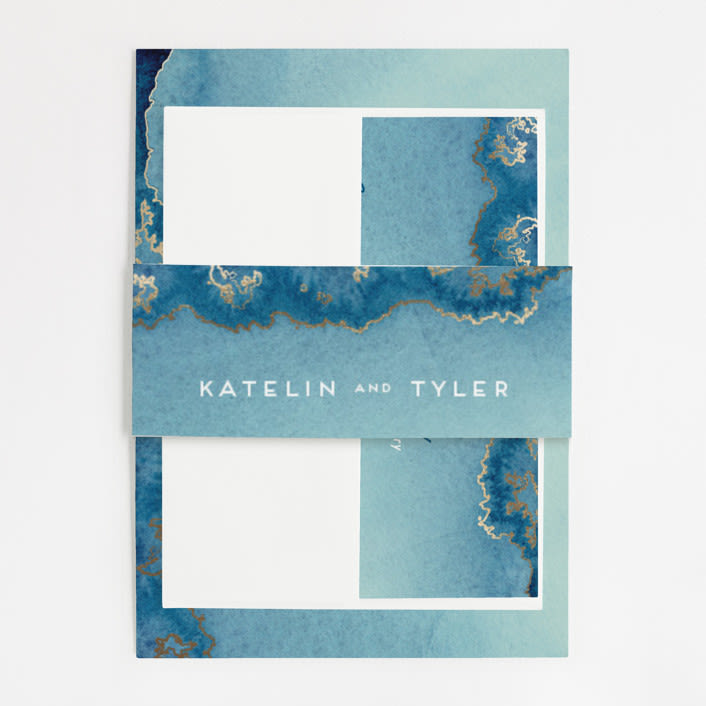 "Sea Crest" - Belly Bands in Turquoise by Kaydi Bishop - Assembled with Invitation