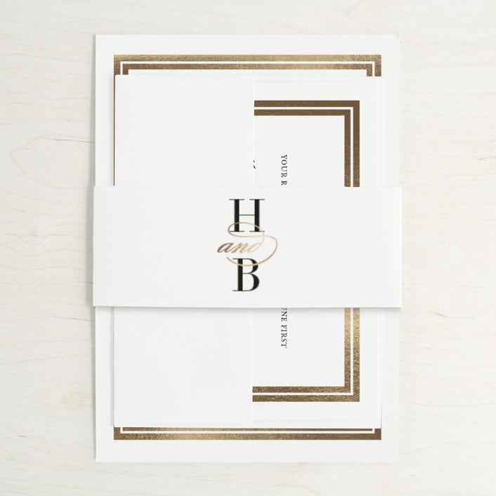 "Gilded Frame" - Belly Bands in Golden by Stacey Meacham - Assembled with Invitation