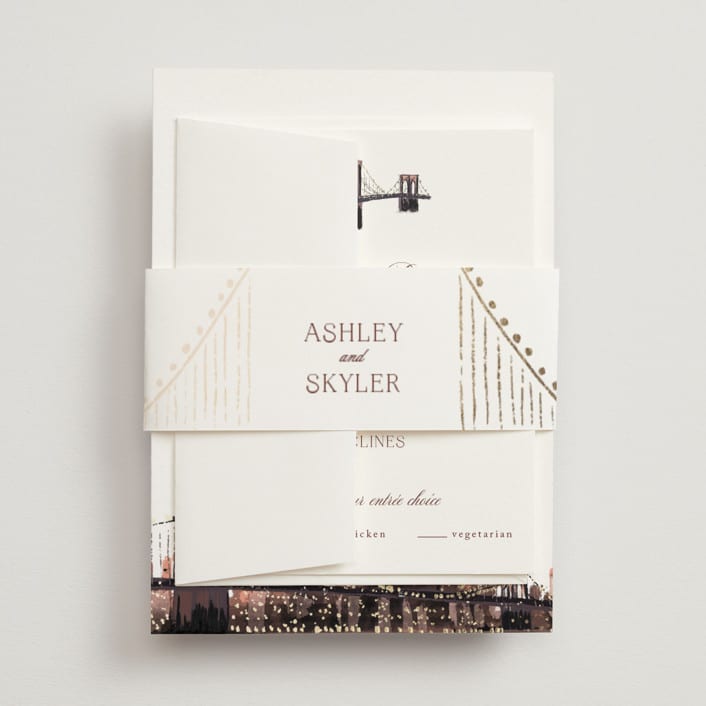 "Brooklyn Bridge" - Belly Bands in Chiffon by Cass Loh - Assembled with Invitation