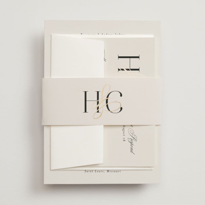 "HONOR" - Belly Bands in Ivory by Melanie Kosuge - Assembled with Invitation