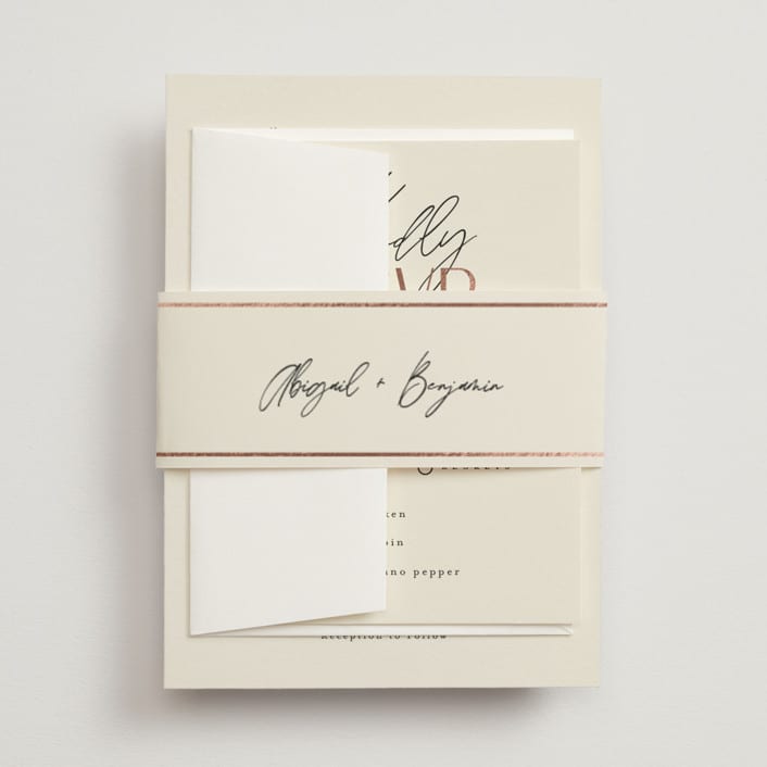 "Together" - Belly Bands in Cream Puff by Pixel and Hank - Assembled with Invitation