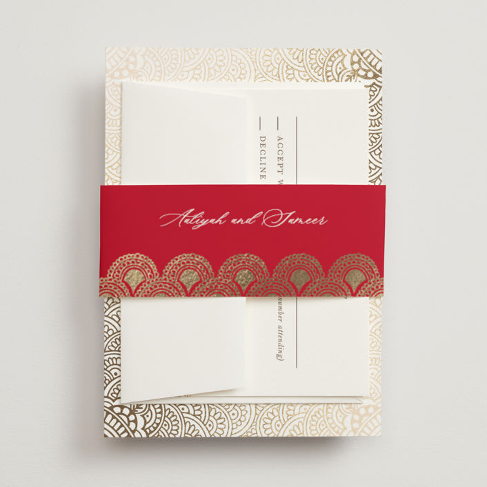 "Gilded Henna" - Belly Bands in Lily by Mansi Verma - Assembled with Invitation