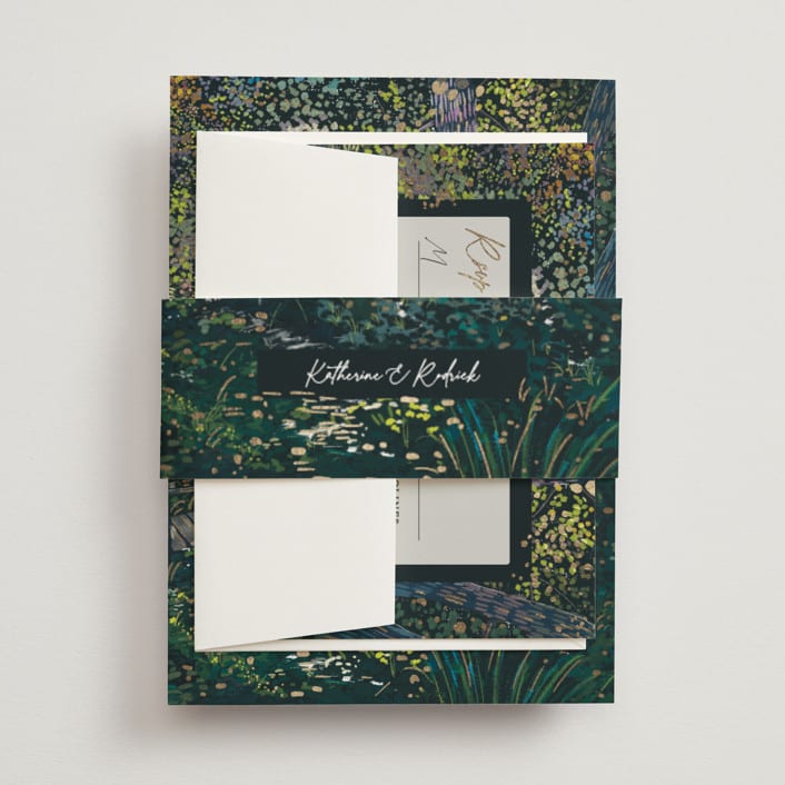 "By the Creek" - Belly Bands in Emerald by Becky Nimoy - Assembled with Invitation