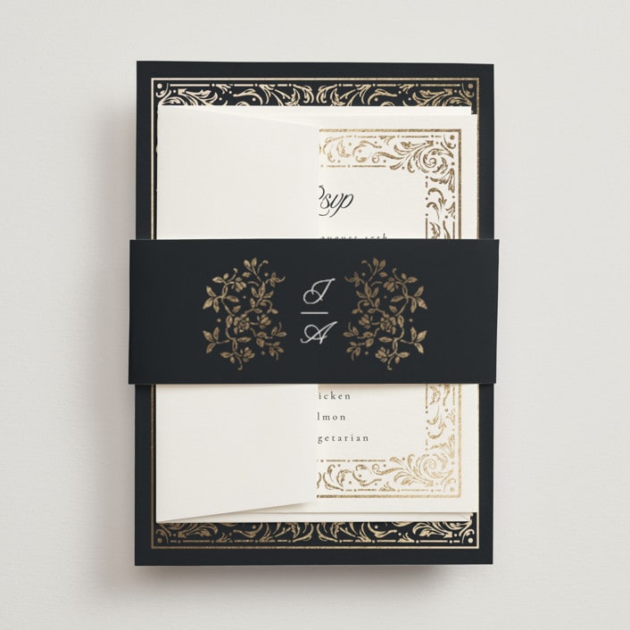 "Regency Grace" - Belly Bands in Onyx by Ana de Sousa - Assembled with Invitation