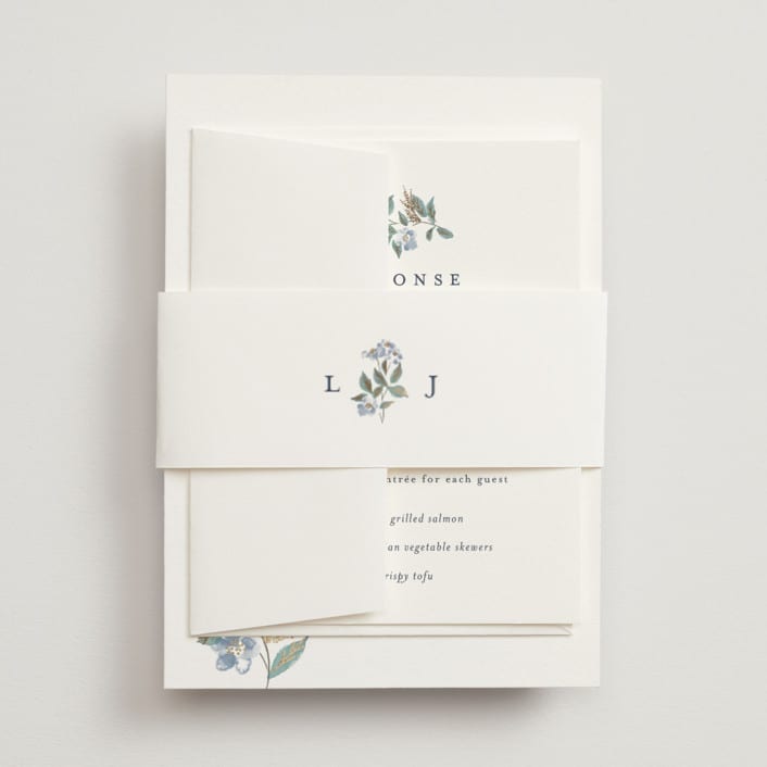 "Climbing Florals" - Belly Bands in Sapphire by Olivia Raufman - Assembled with Invitation