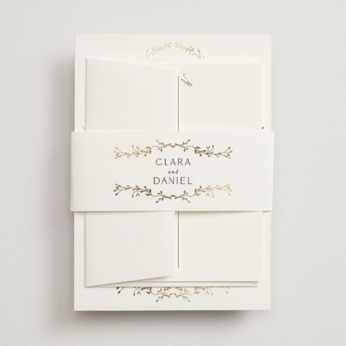 "Delicate Vine" - Belly Bands in Alabaster by Susan Moyal - Assembled with Invitation