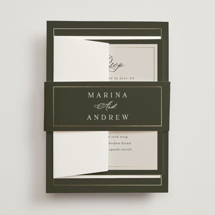 "refined" - Belly Bands in Deep Olive by Nicole Walsh - Assembled with Invitation