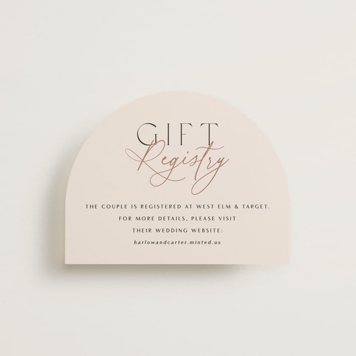 "Simple Classic" - Bridal Shower Insert Cards in Champagne by Summer Winkelman - Front