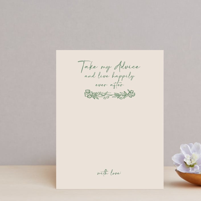 "Doodled" - Bridal Shower Insert Cards in Meadow by Petra Kern - Front
