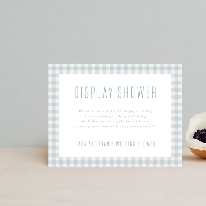 "Charming" - Bridal Shower Insert Cards in Sky by Lea Delaveris - Front