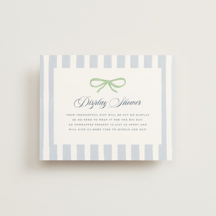 "Celina" - Bridal Shower Insert Cards in Mint by Pati Cascino - Front