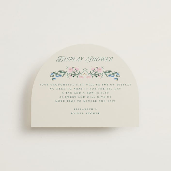 "Book Cover" - Bridal Shower Insert Cards in Evergreen by Petra Kern - Front