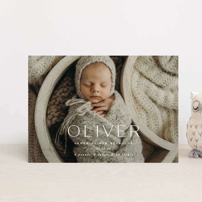 "moondance" - Birth Announcements in Dew by Sara Hicks Malone - Front