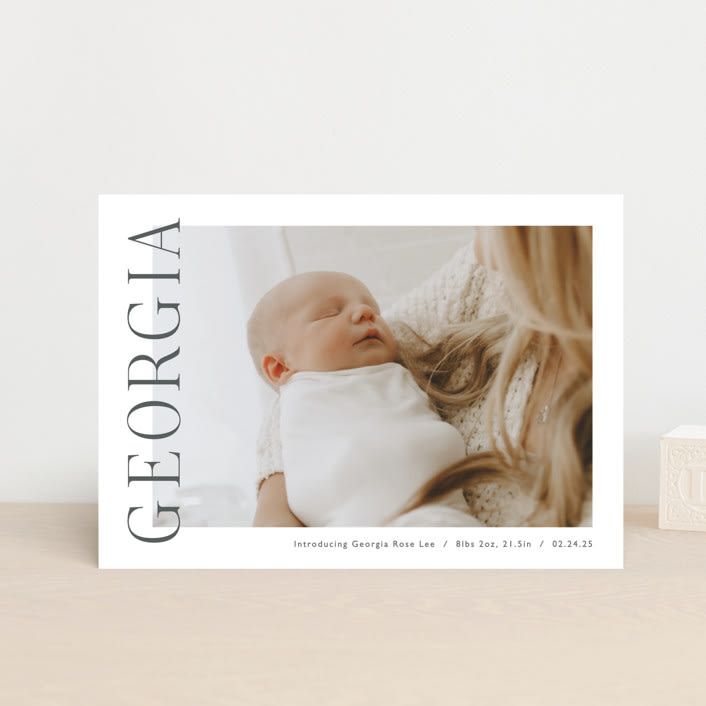 "The Chic Side" - Birth Announcements in Ink by Carolyn MacLaren - Front
