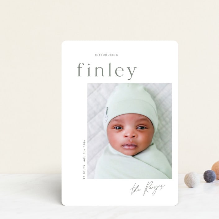 "simplified" - Birth Announcements in Pearl by Summer Winkelman - Front