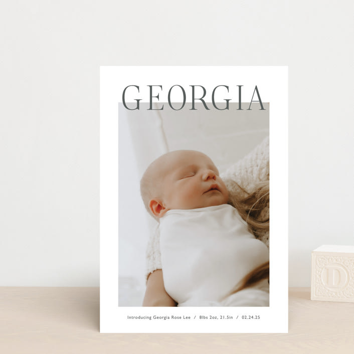 "The Chic Side" - Birth Announcements in Ink by Carolyn MacLaren - Front