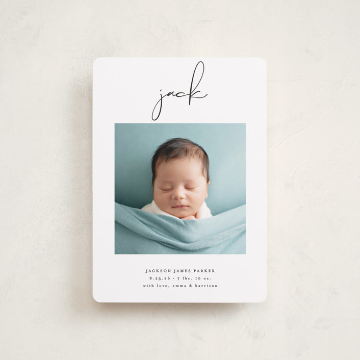 "Just Me" - Birth Announcements in Midnight by Lehan Veenker - Front