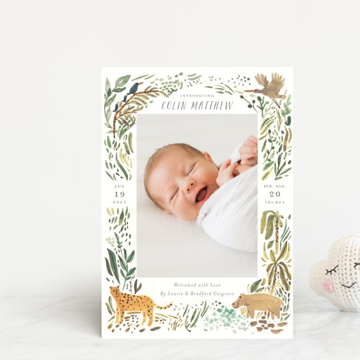 "Jungle Friends" - Birth Announcements in Jungle by Morgan Ramberg - Front