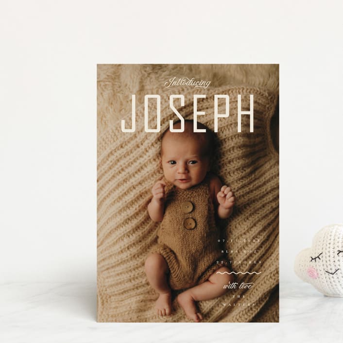 "cover" - Birth Announcements in Cream by Vivian Yiwing - Front