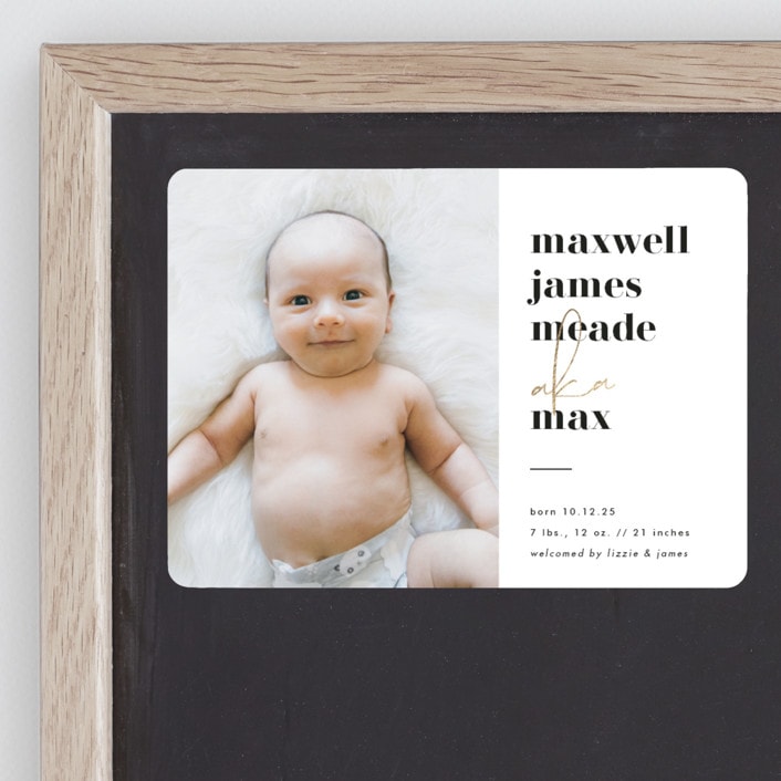 "a.k.a." - Birth Announcements in Classic by Lehan Veenker - Front