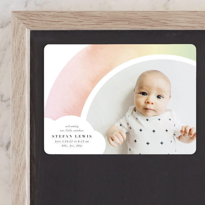 "Pretty Rainbow" - Birth Announcements in Rainbow by Lori Wemple - Front