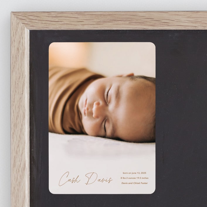 "Swaddle" - Birth Announcements in Rust by Stacey Meacham - Front