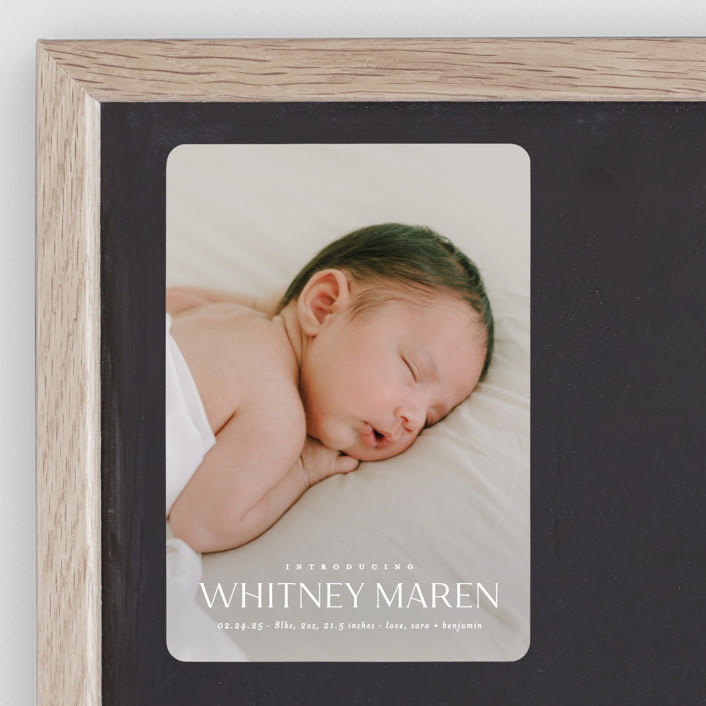 "Baby Classic" - Birth Announcements in Cloud by Carolyn MacLaren - Front