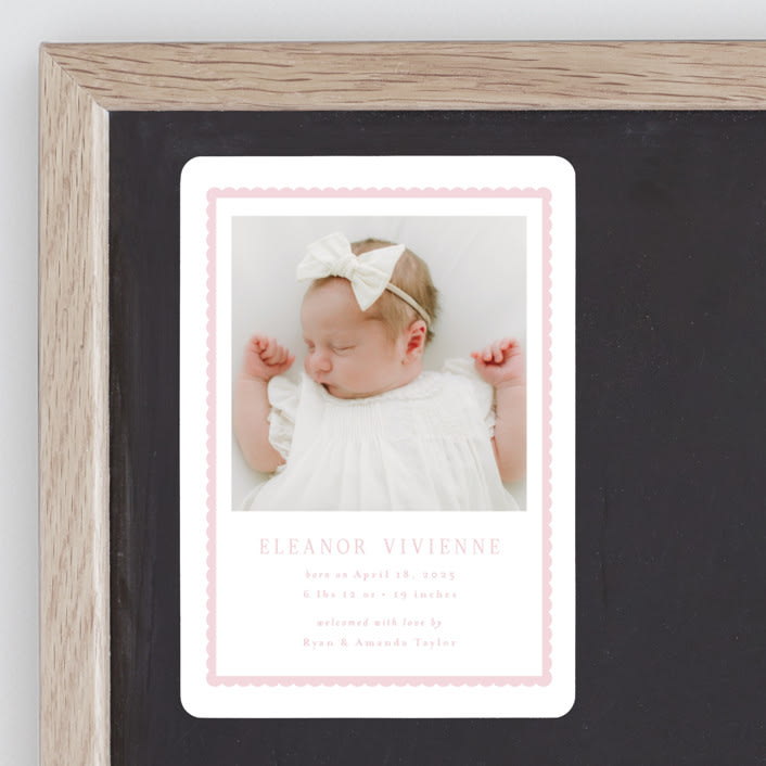 "Sweetest Scallop" - Birth Announcements in Petal by Emily Betts - Front