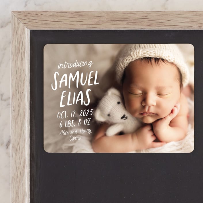 "All write" - Birth Announcements in Cloud by Lea Delaveris - Front