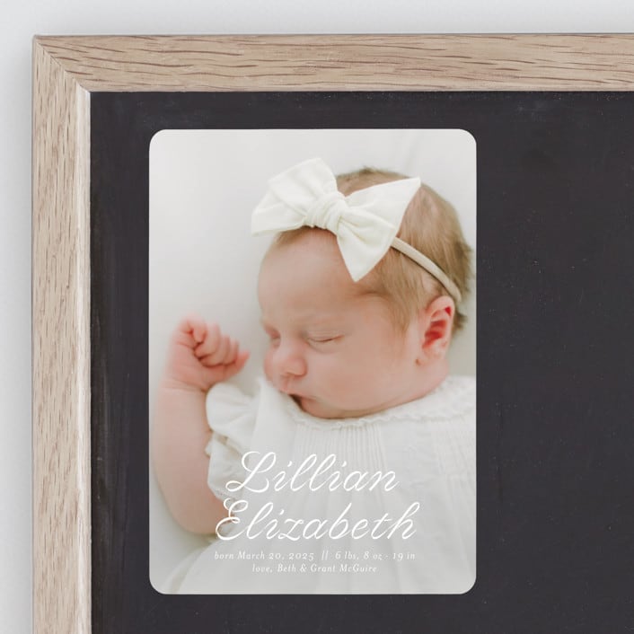 "Georgette" - Birth Announcements in Cotton by Megan Davis - Front