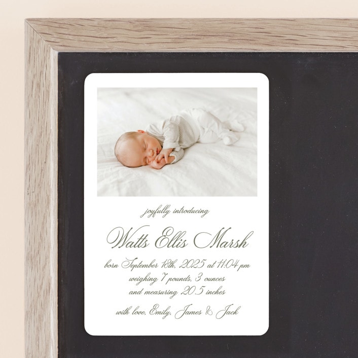 "Walden" - Birth Announcements in Fern by Megan Davis - Front