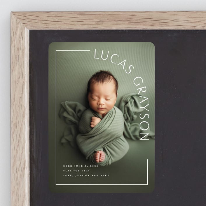 "Take Shape" - Birth Announcements in Snow by Lauren Chism - Front