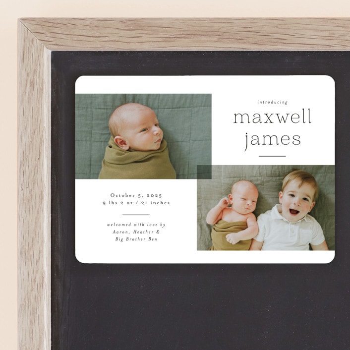 "Handsome Two" - Birth Announcements in Galaxy by Emily Betts - Front