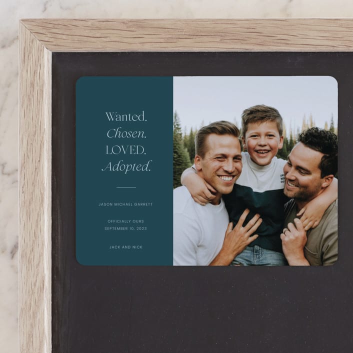 "Favorite Things" - Birth Announcements in Jade by That Girl Press - Front