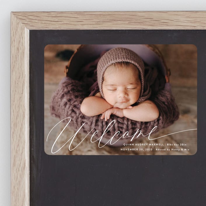 "Swoop" - Birth Announcements in Cloud by Jackie Crawford - Front