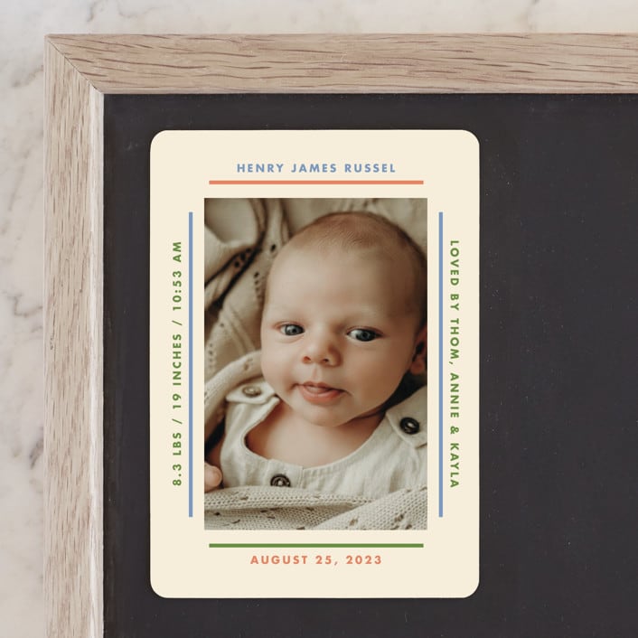 "Framework" - Birth Announcements in Halo by Baumbirdy - Front
