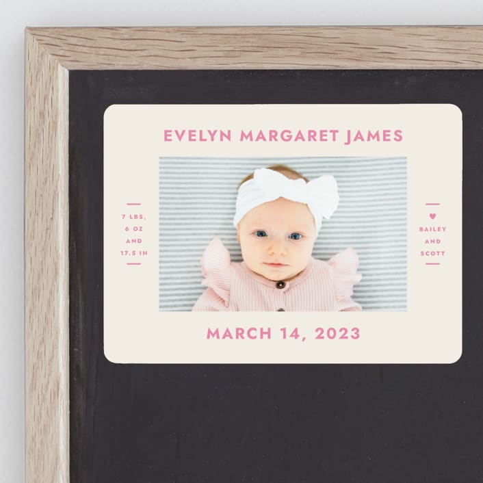 "present perfect" - Birth Announcements in Peony by Megan Davis - Front