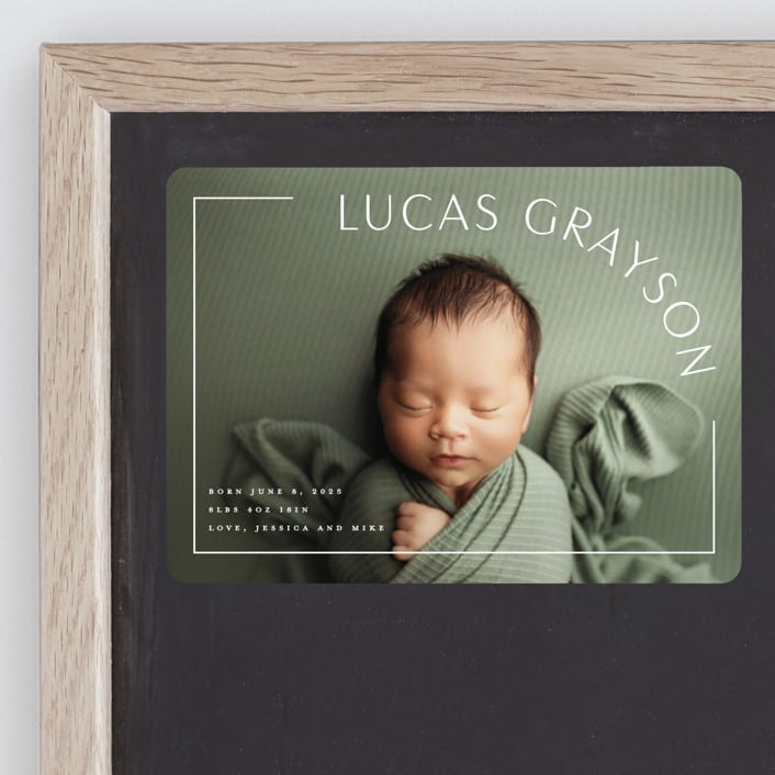 "Take Shape" - Birth Announcements in Snow by Lauren Chism - Front