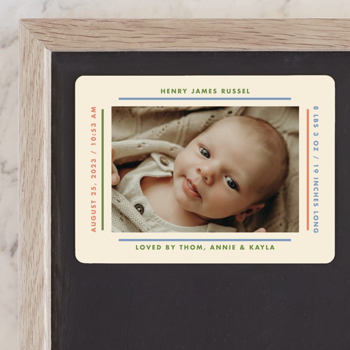 "Framework" - Birth Announcements in Halo by Baumbirdy - Front