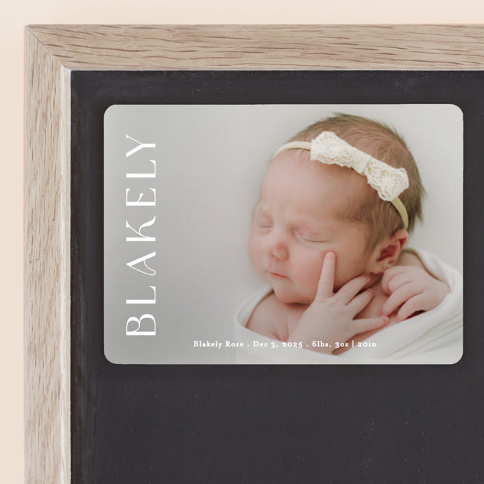 "Close Up" - Birth Announcements in Cotton by Angela Thompson - Front
