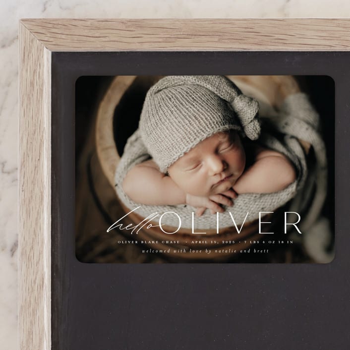 "Hello Baby" - Birth Announcements in Cloud by Ashley Rosenbaum - Front