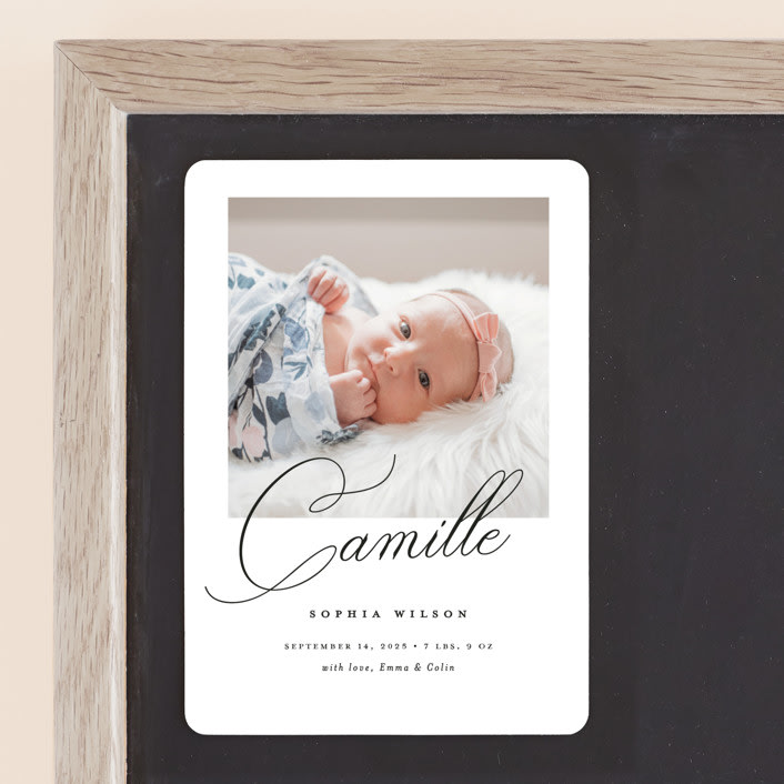 "the script" - Birth Announcements in Ebony by Benita Crandall - Front